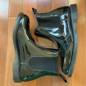 Dr. Martens black patent leather boots